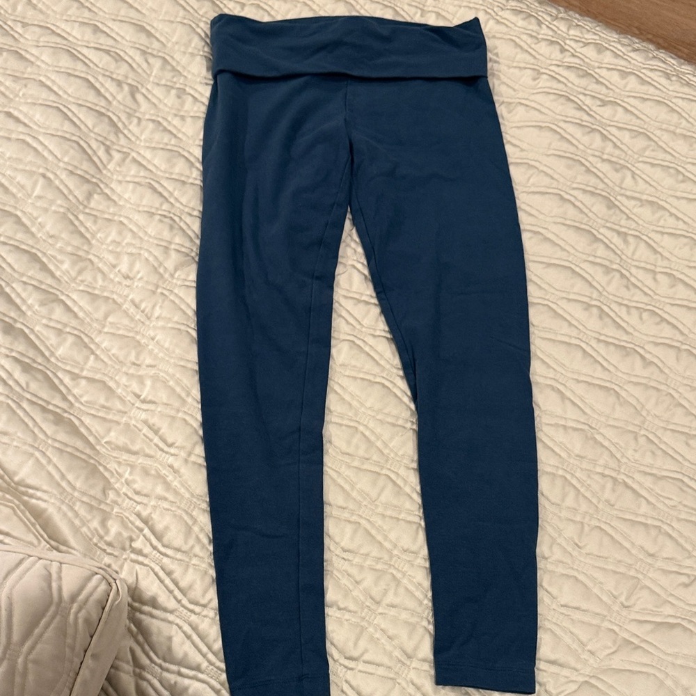 Victoria's Secret Dark Blue fold over Leggings